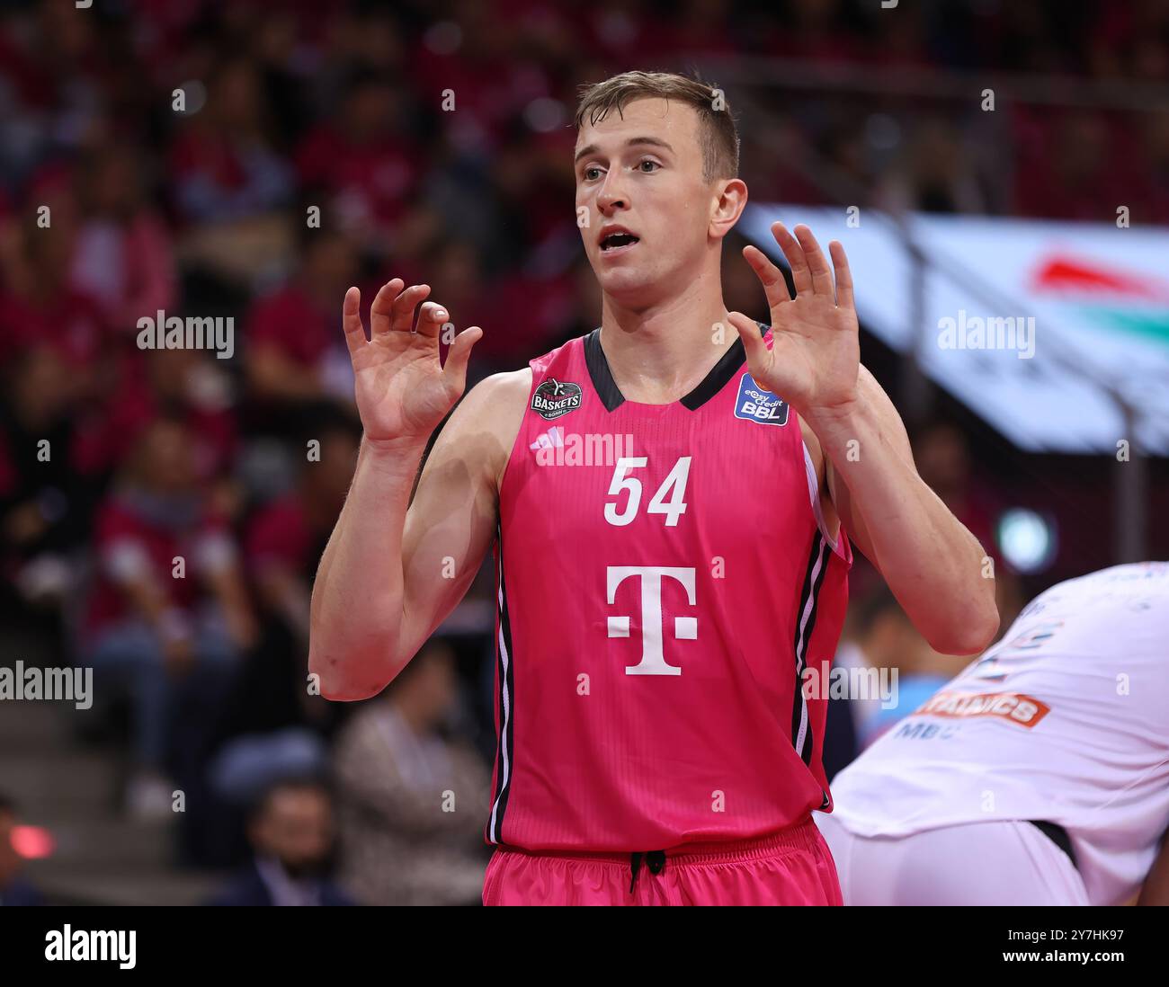 Bonn, Germania. 28 settembre 2024. Thomas Kennedy (Bonn), Telekom Baskets Bonn vs Syntainics MBC, easyCredit German Basketball League, Matchday 2, Bonn, 28mzz2024. Crediti: Juergen Schwarz/Alamy Live News Foto Stock