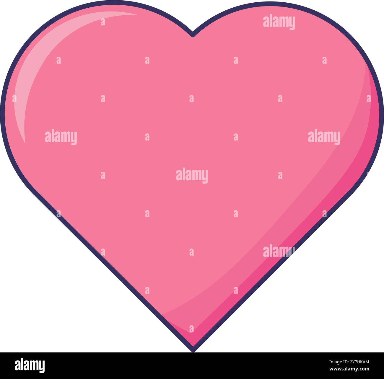 Invito all'amore del cuore. Tessera a forma di cuore festivo. Immagine per la progettazione di un negozio di animali domestici o di una clinica veterinaria. Semplice vettore piatto isolato su sfondo bianco Illustrazione Vettoriale