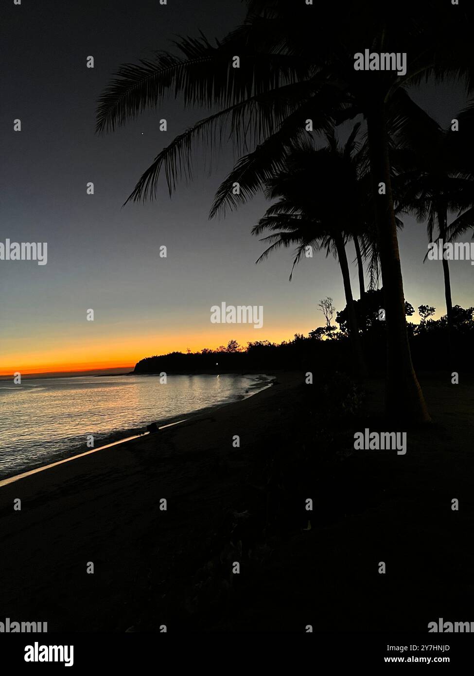 Vista serale sul mare - Immagine stock catturata con smartphone