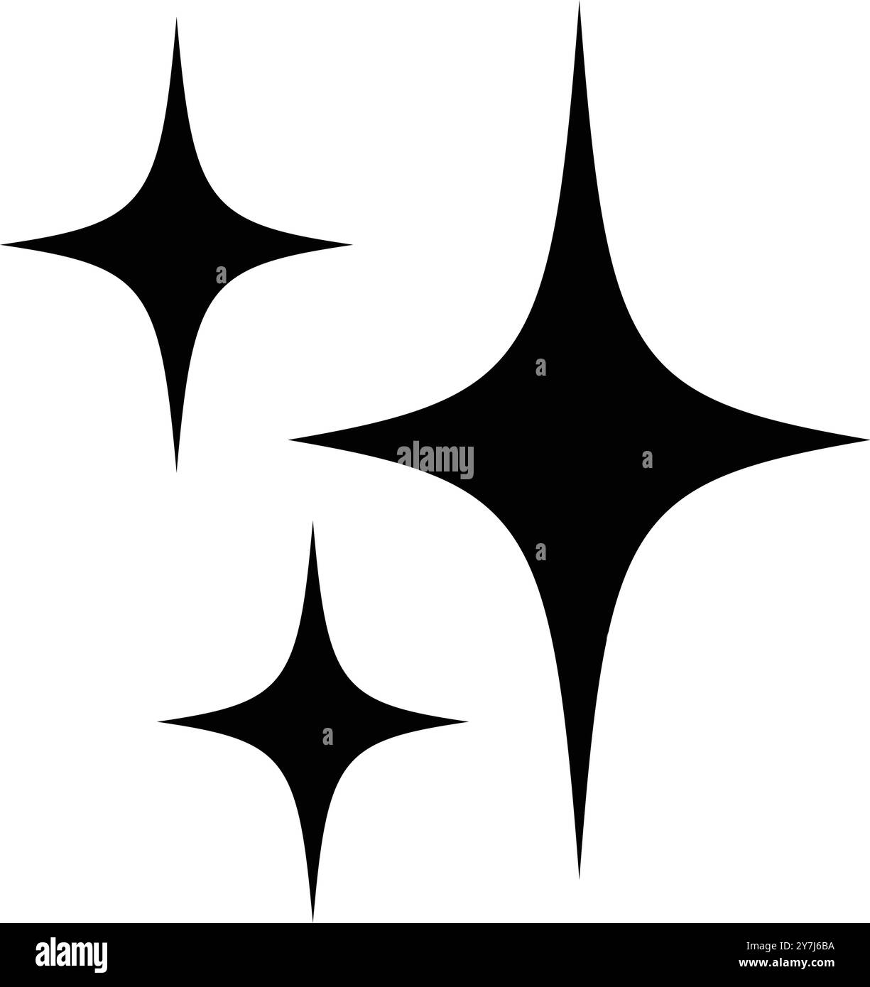 Scintillante stella nera, scintillante stella scintillante, stella twinkle in nero, scintillante scintillante icona Illustrazione Vettoriale