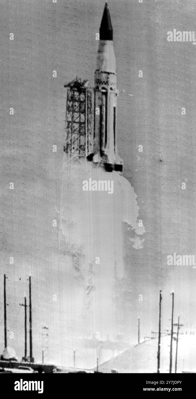 SATURN ROCKET LIFT OFF A CAPE KENNEDY, FLORIDA ; 29 GENNAIO 1964 Foto Stock