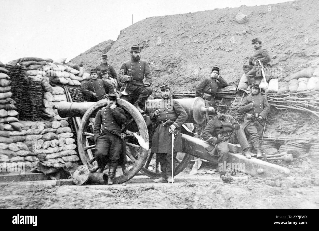 GUERRA FRANCO-PRUSSIANA 1870-71. Unità di artiglieria francese 23 luglio 1870 Foto Stock