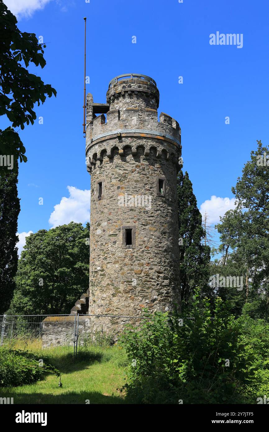 Bismarck Tower vicino alla città di Wetzlar in Assia Foto Stock