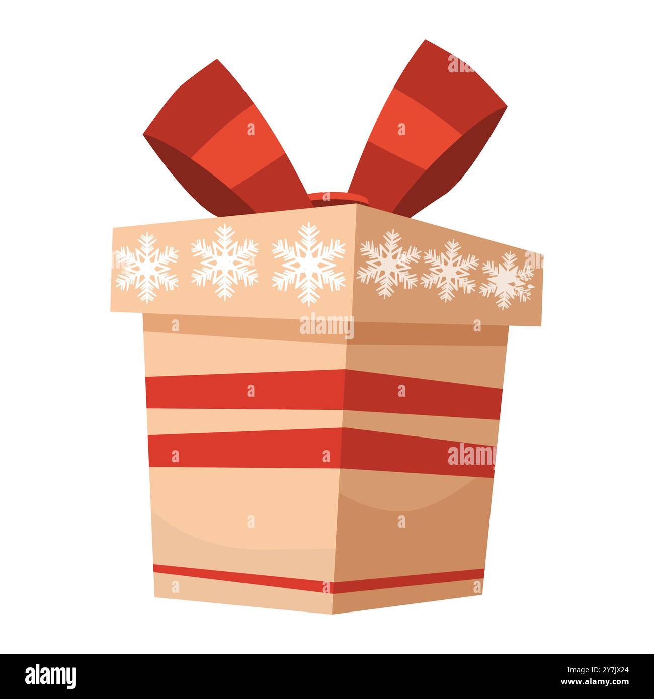 Confezione regalo colorata con fiocchi e nastri. Si presenta isolato su bianco. Vendita, concetto di shopping. Collezione per il compleanno, Natale. Illustrazione vettoriale. Illustrazione Vettoriale