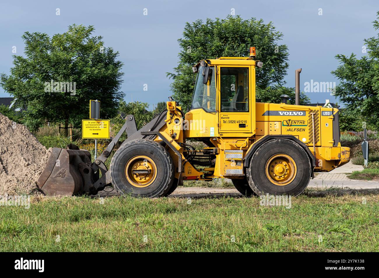 Pala gommata Van Lenthe Dalfsen Volvo L70D Foto Stock