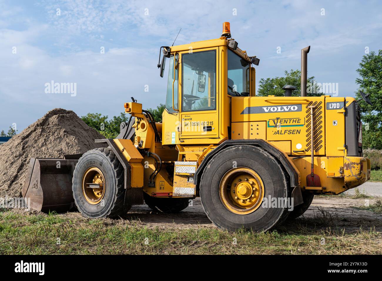Pala gommata Van Lenthe Dalfsen Volvo L70D Foto Stock