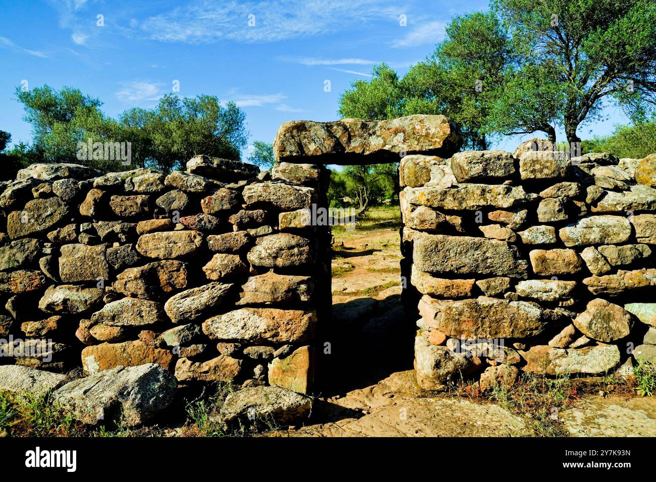 Complesso nuragico di Serra Orrios, Dorgali. Provincia di Nuoro, Sardegna. Italia Foto Stock