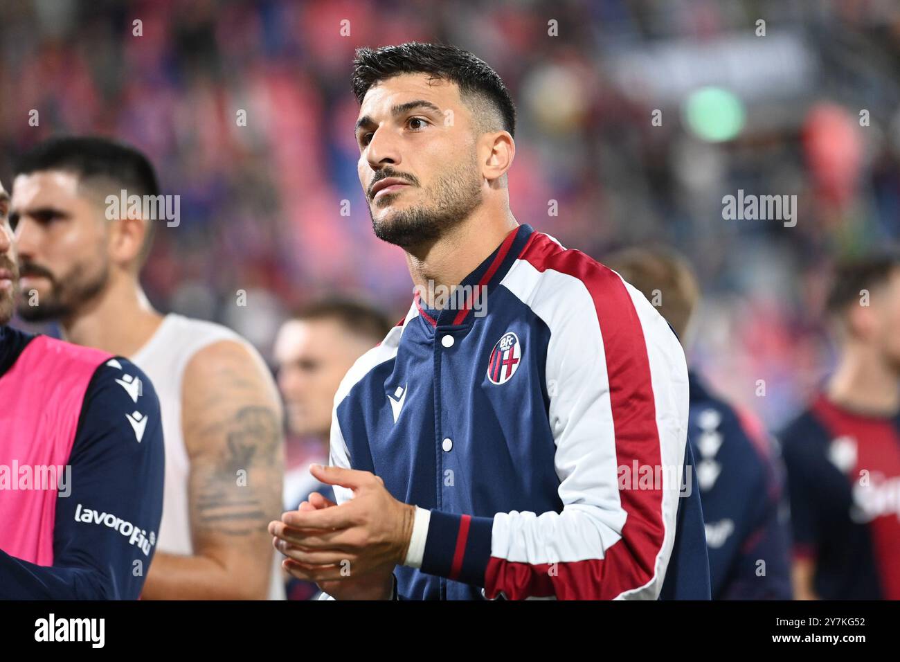 Riccardo Orsolini (Bologna FC) ritratto durante Bologna FC vs Atalanta BC, partita di calcio italiano di serie A A Bologna, Italia, settembre 28 2024 Foto Stock