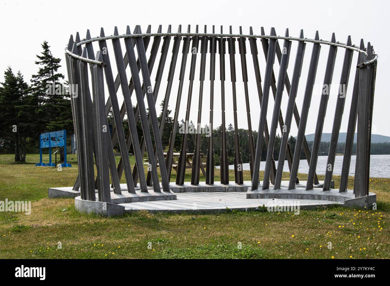 Sundial al Shoe Cove Park sulla NL 20 a Pouch Cove, Newfoundland & Labrador, Canada Foto Stock