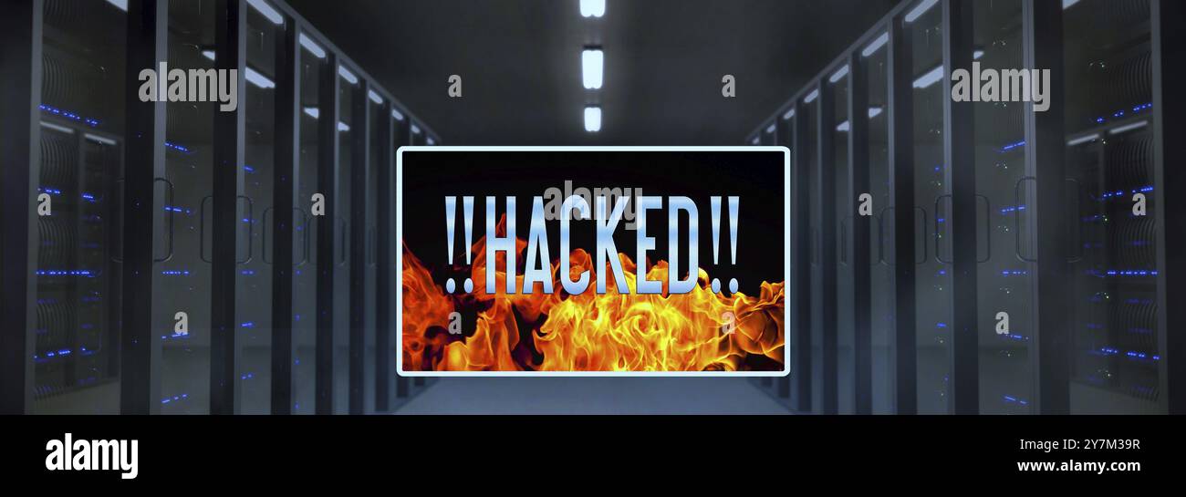 Immagine simbolica, sicurezza informatica, attacchi informatici in tutto il mondo, criminalità informatica, attacchi INFORMATICI digitali, hacker, furto di dati, spionaggio, malware, attacchi di phishing Foto Stock