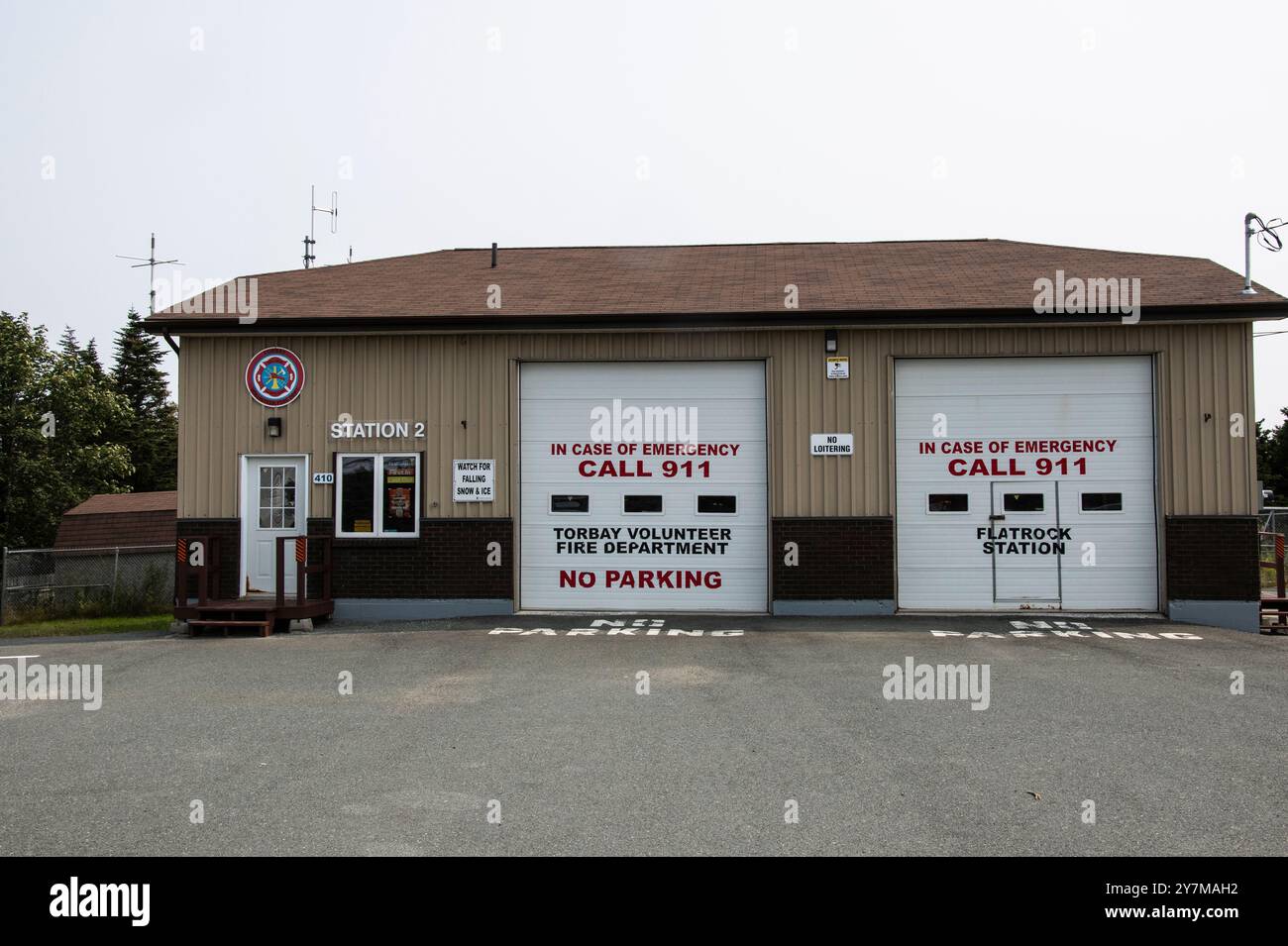 Stazione dei vigili del fuoco 2 condivisa da Torbay e Flatrock sulla NL 20 a Flatrock, Newfoundland & Labrador, Canada Foto Stock