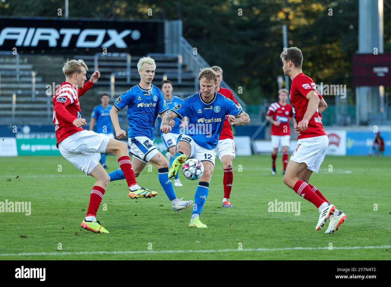 Lyngby, Danimarca. 29 settembre 2024. Magnus Jensen (12) del Lyngby BK visto durante il 3F Superliga match danese tra Lyngby BK e Silkeborg IF al Lyngby Stadion di Lyngby. Foto Stock