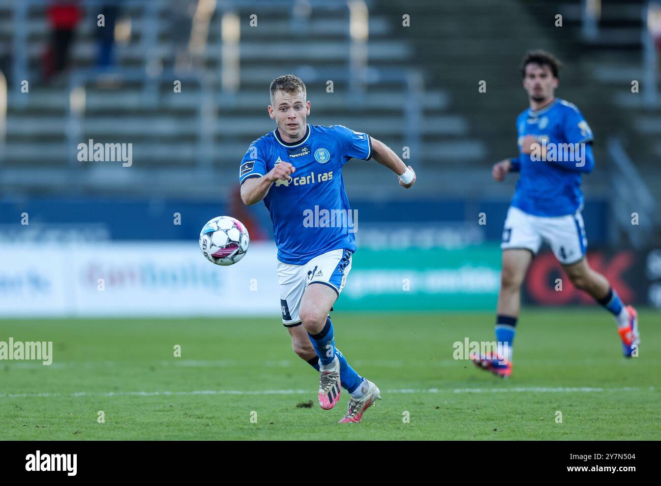 Lyngby, Danimarca. 29 settembre 2024. Saevar Atli Magnusson (21) del Lyngby BK visto durante il danese 3F Superliga match tra Lyngby BK e Silkeborg IF al Lyngby Stadion di Lyngby. Foto Stock