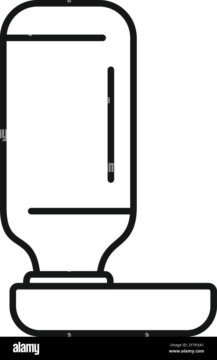 Semplice icona vettoriale di un dispositivo medico utilizzato per attacchi di asma e altri problemi respiratori Illustrazione Vettoriale