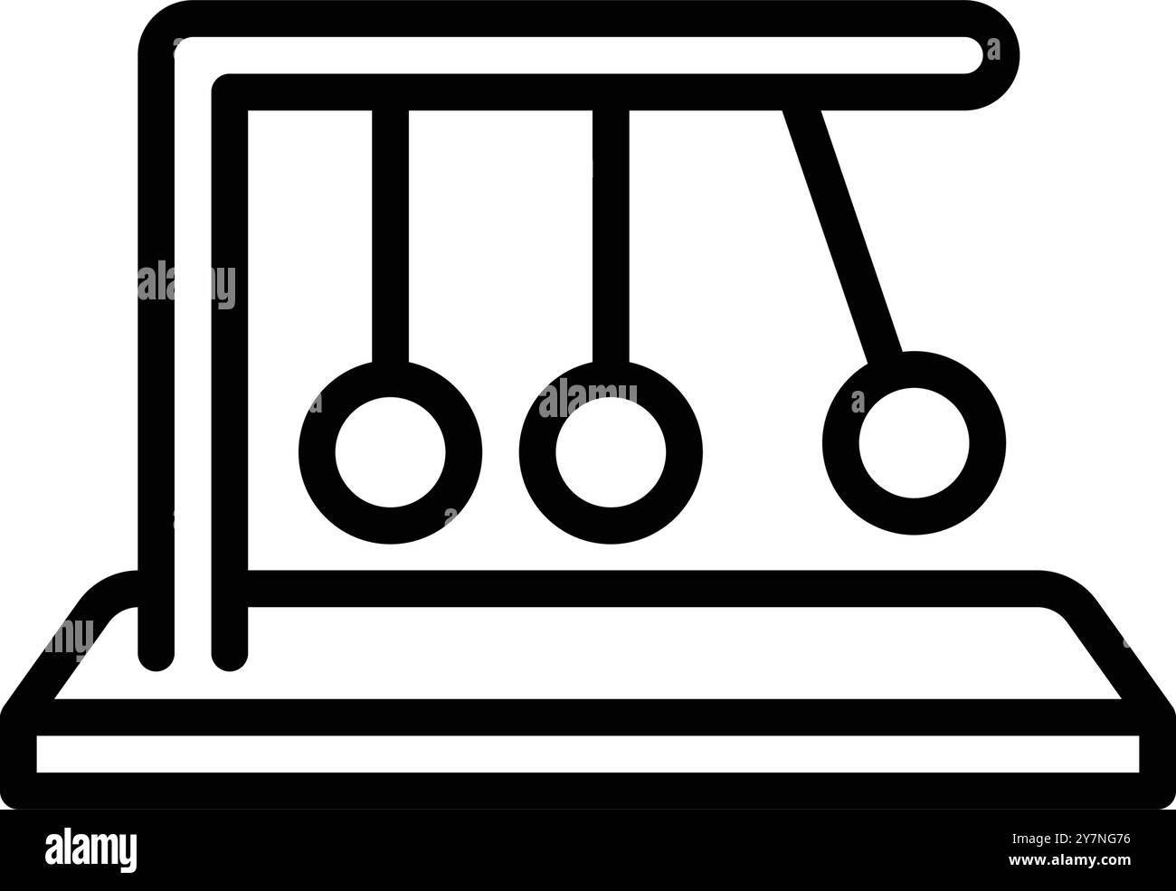 Icona per newtons cradle, cradle Illustrazione Vettoriale