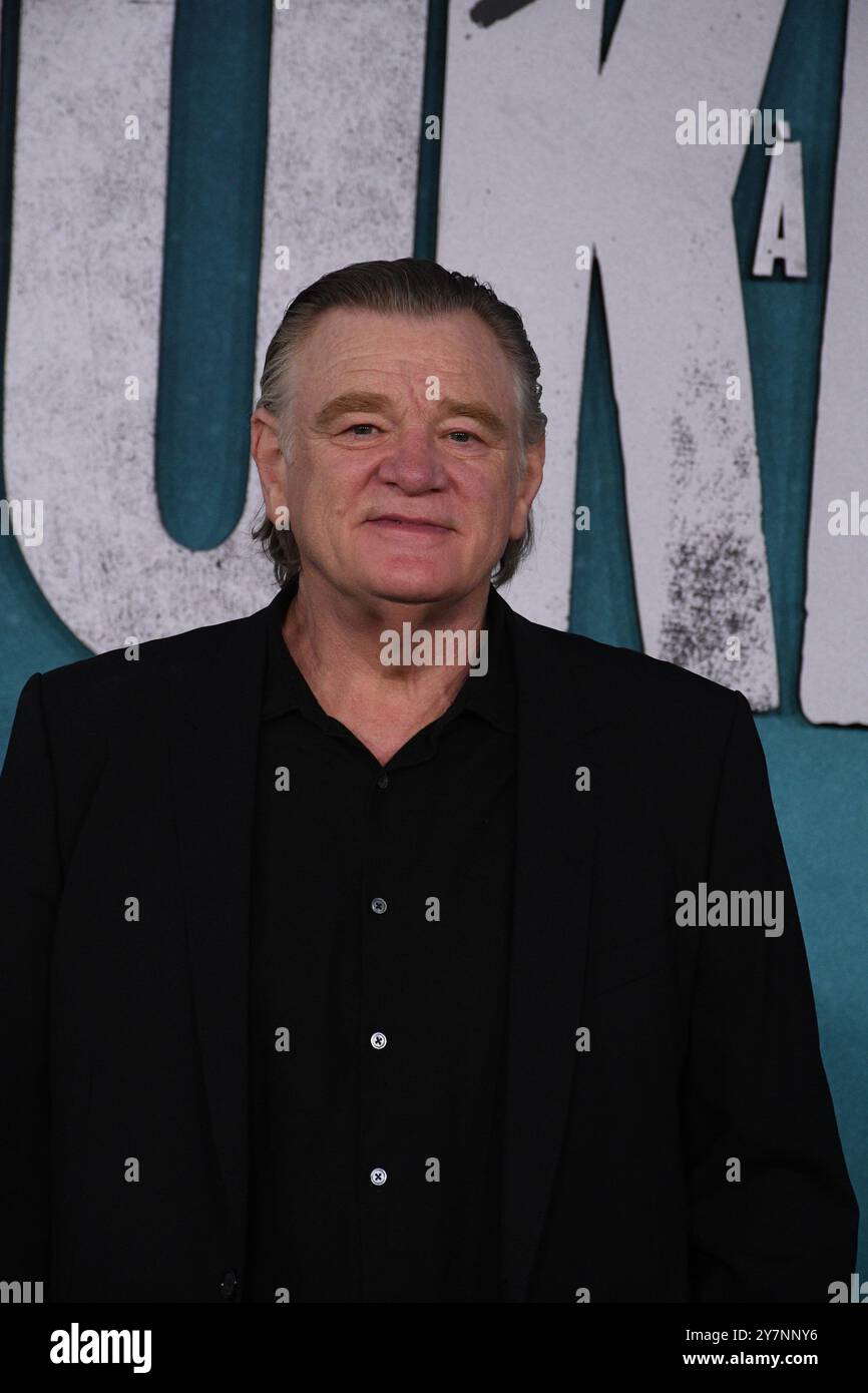 Hollywood, California, USA 30 settembre 2024 l'attore Brendan Gleeson partecipa alla Warner Bros Pictures presenta la prima americana di Joker Folie A Deux al TCL Chinese Theatre il 30 settembre 2024 a Hollywood, California, USA. Foto di Barry King/Alamy Live News Foto Stock