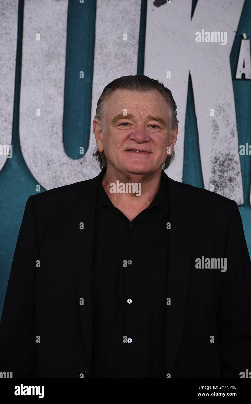 Hollywood, California, USA 30 settembre 2024 l'attore Brendan Gleeson partecipa alla Warner Bros Pictures presenta la prima americana di Joker Folie A Deux al TCL Chinese Theatre il 30 settembre 2024 a Hollywood, California, USA. Foto di Barry King/Alamy Live News Foto Stock