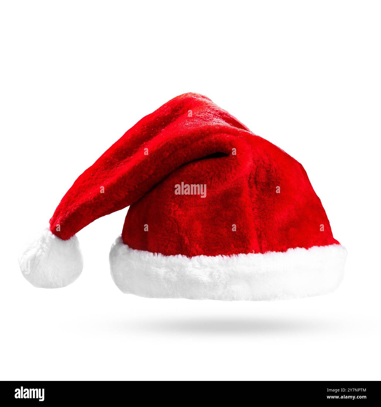 Droopy Santa Hat isolato su White Foto Stock