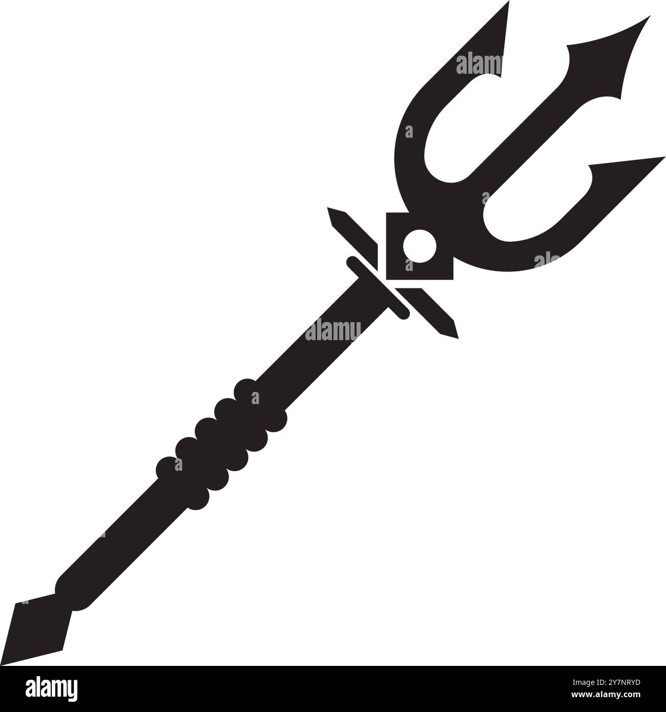 design del logo dell'illustrazione vettoriale dell'icona trident Illustrazione Vettoriale