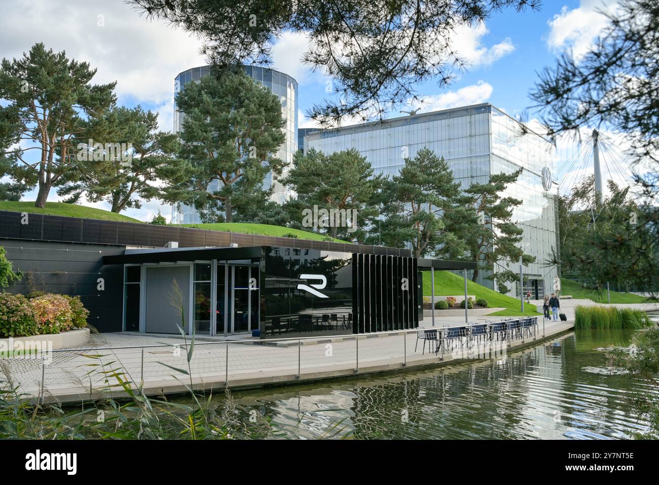 Golf R Pavillon, Autostadt Volkswagen, Wolfsburg, Niedersachsen, Deutschland Foto Stock