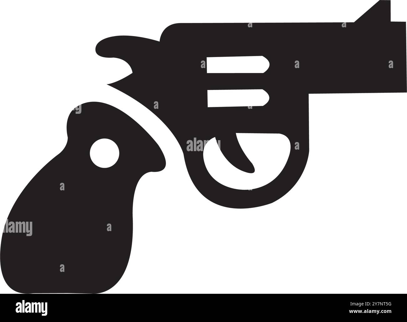 disegno del logo dell'illustrazione vettoriale dell'icona della pistola Illustrazione Vettoriale