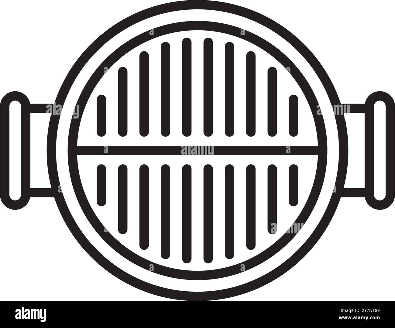 disegno del logo dell'illustrazione vettoriale dell'icona del barbecue Illustrazione Vettoriale