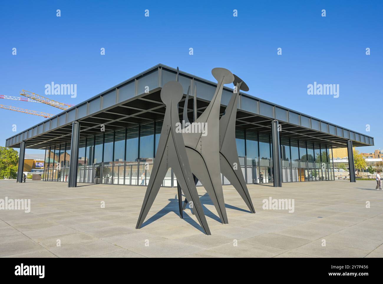 Nuova Galleria Nazionale, Forum culturale, Potsdamer Strasse, Tiergarten, Mitte, Berlino, Germania, Neue Nationalgalerie, Kulturforum, Potsdamer Straße, Deut Foto Stock