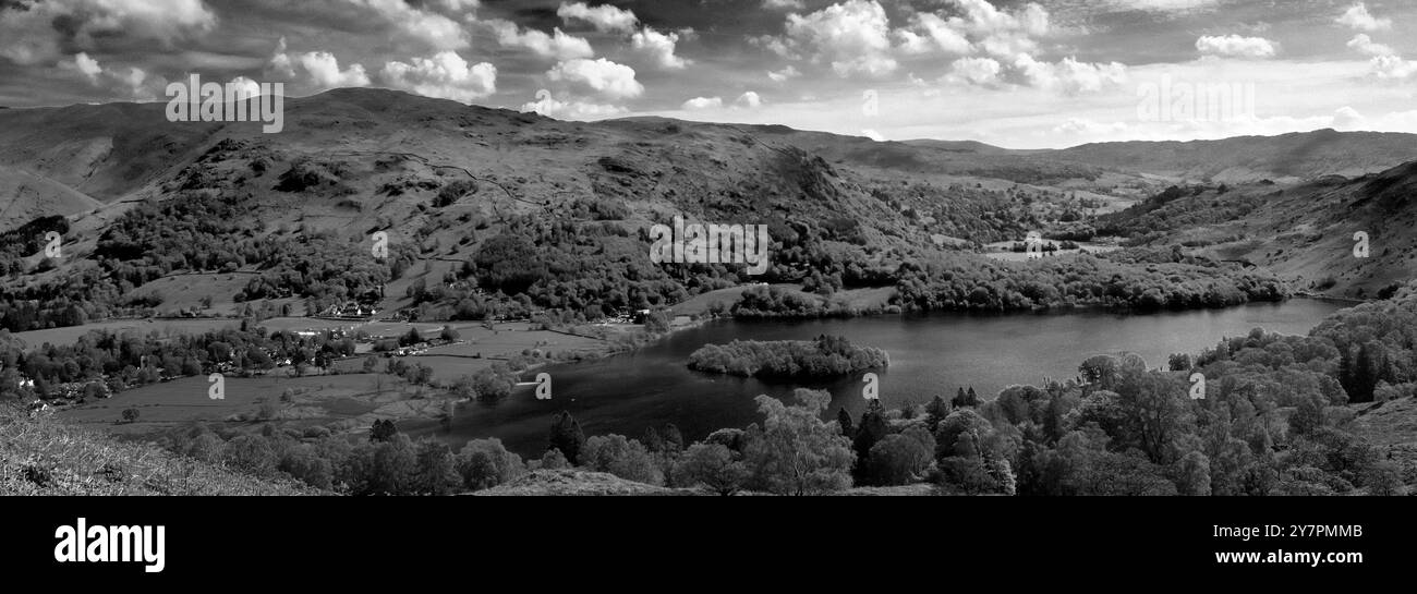 Riflessioni a Grasmere, Lake District National Park, Westmorland and Furness, Cumbria, Inghilterra, Regno Unito Foto Stock