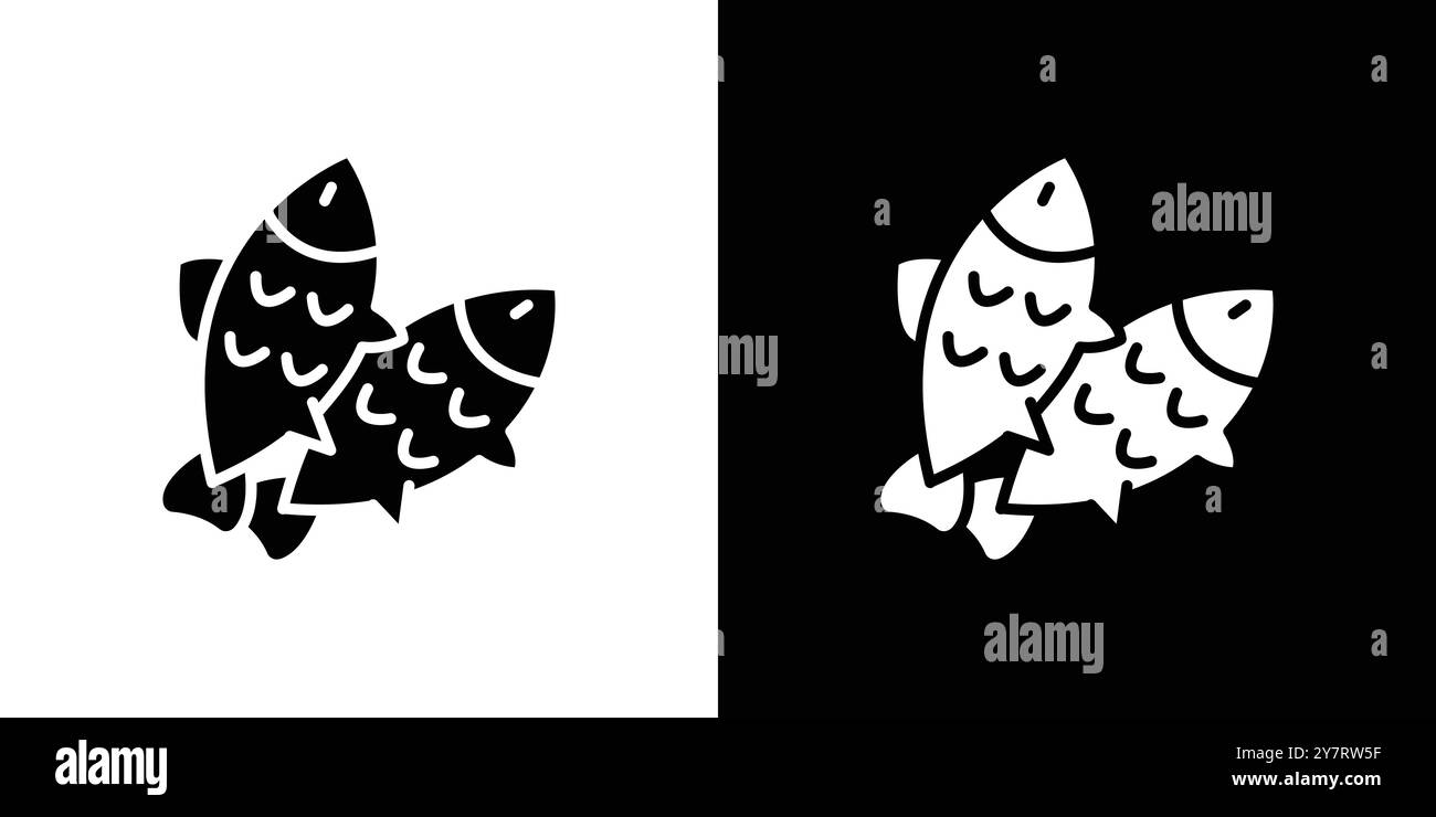 Esca da pesca icona Minnow linea vettoriale logo o set di simboli stile contorno collezione Illustrazione Vettoriale