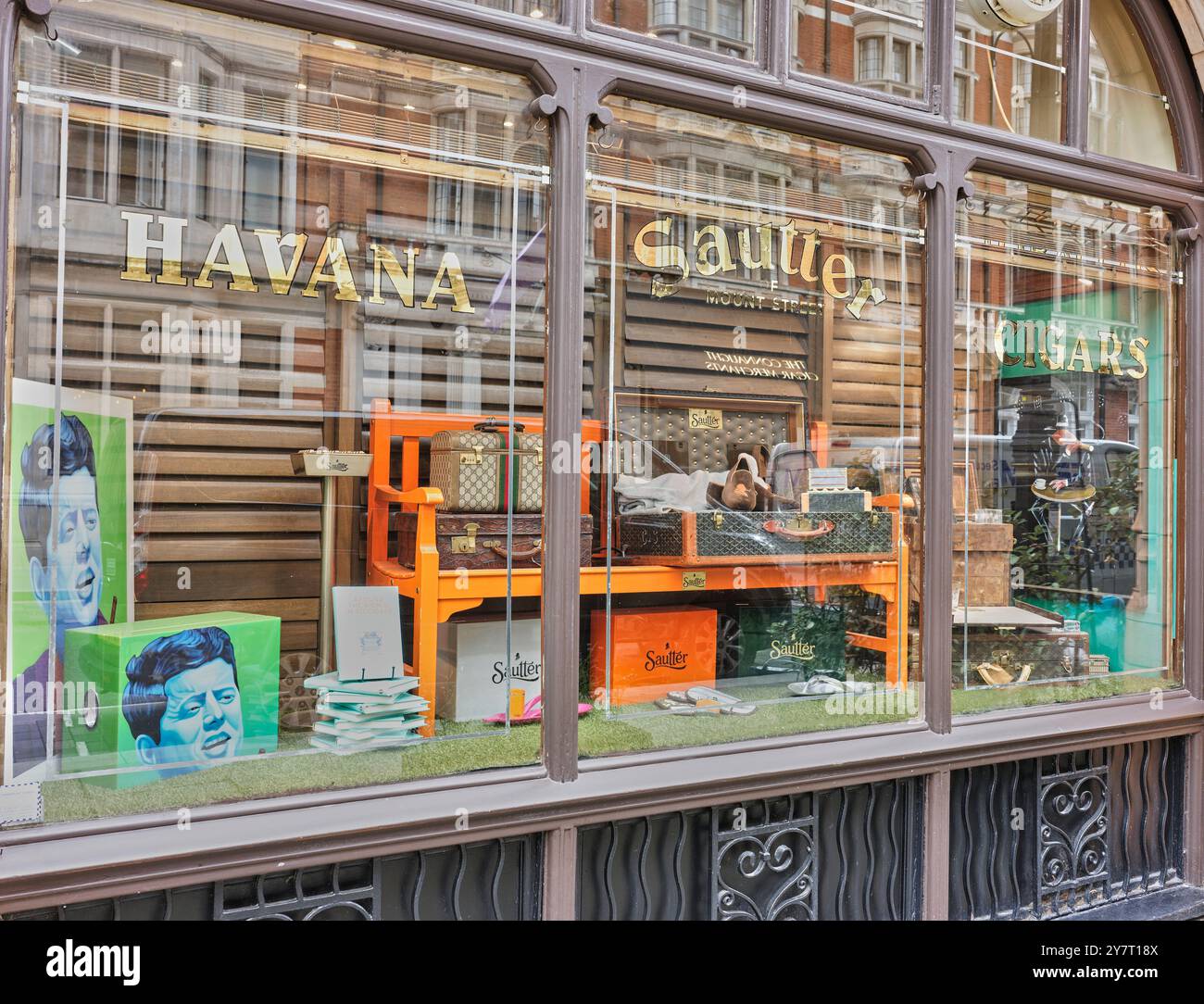Negozio di sigari Sautter Havana, Mayfair, Londra, Inghilterra. Foto Stock