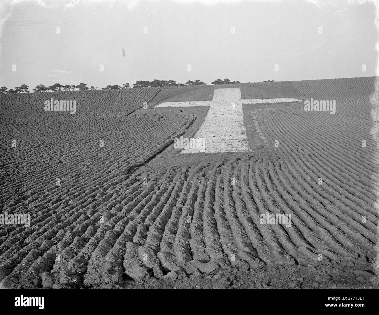 Lenham Memorial ( arato ) 4 febbraio 1948 Foto Stock