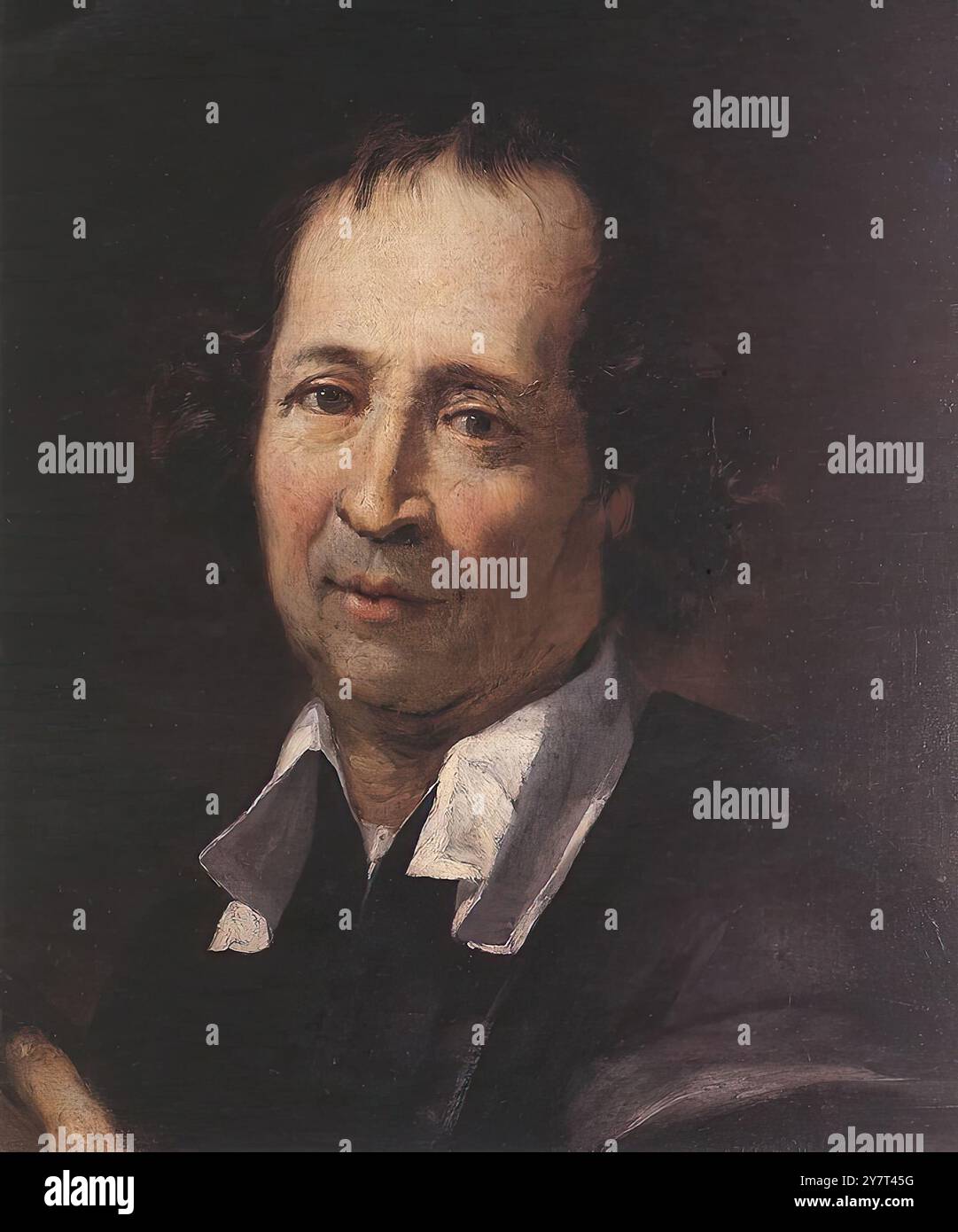 PUGET, Pierre (B. 1620, Marsiglia, d. 1694, Marsiglia) Autoritratto 1668-69 olio su tela, 47 x 38 cm Musée Granet, Aix-en-Provence la data del dipinto altrimenti ondulato è stata determinata confrontandolo con i ritratti datati (scolpiti) e gli autoritratti dell'artista. Una leggera contrazione sul lato destro del suo viso e un'incisione dell'occhio destro sono chiaramente visibili sull'immagine. --- parole chiave: --------------- Autore: PUGET, Pierre titolo: Autoritratto Time-line: 1651-1700 Scuola: Francese forma: Pittura tipo: Ritratto Foto Stock