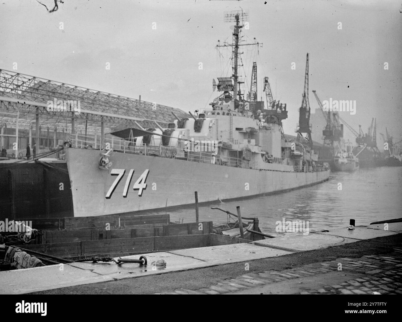 USS William R. Rush (DD-714)US Gearing-class Destroyer 1 febbraio 1950 Foto Stock