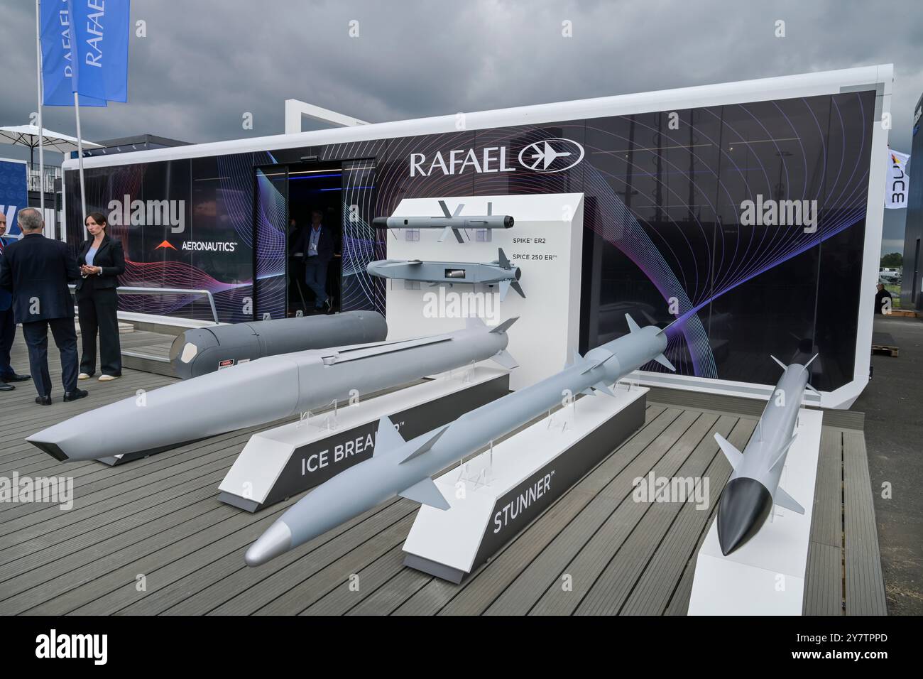 Azienda di armamenti RAFAEL, Weapon Systems Exhibition, ILA 2024, International Aerospace Exhibition Berlin, Schönefeld, Brandeburgo, Germania, Rüstungsko Foto Stock