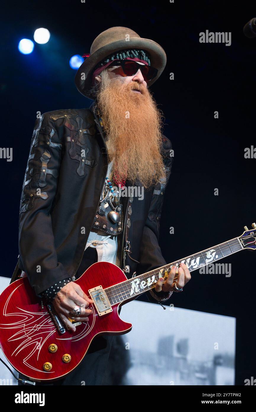 ZZ TOP in concerto a Bruxelles | ZZ a Forest National Foto Stock