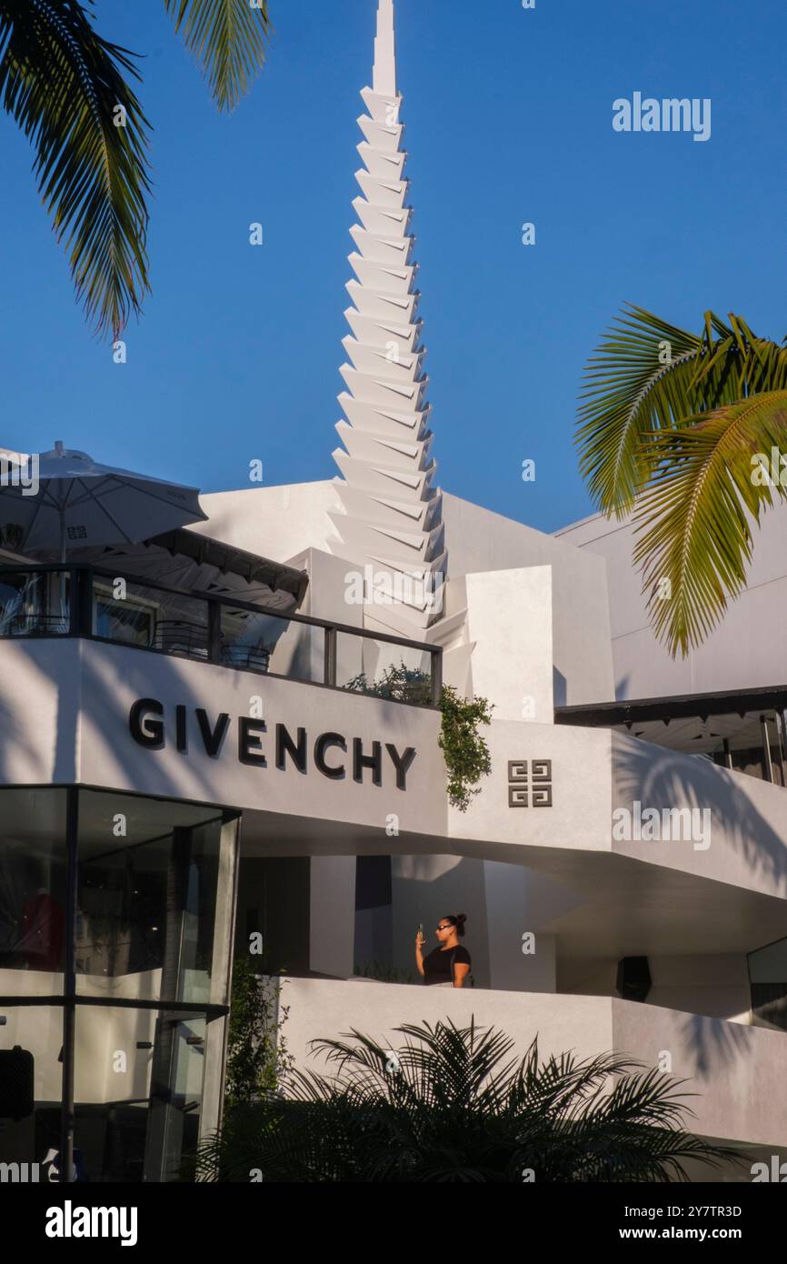 Negozio Givenchy, Rodeo Drive, Beverly Hills, Los Angeles, California, Stati Uniti d'America Foto Stock