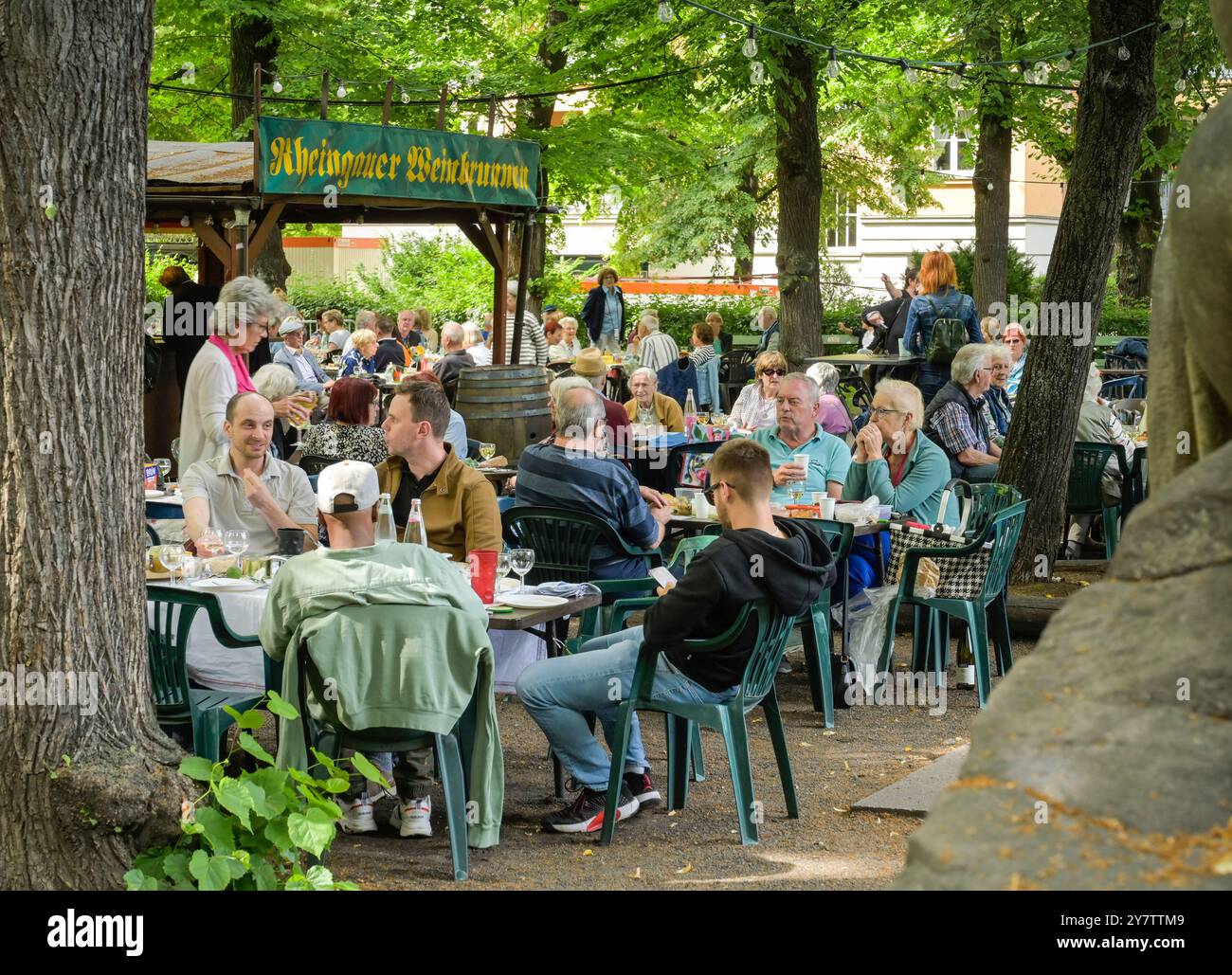 Wine Fountain, Rüdesheimer Platz, Wilmersdorf, Berlino, Germania, Weinbrunnen, Germania Foto Stock