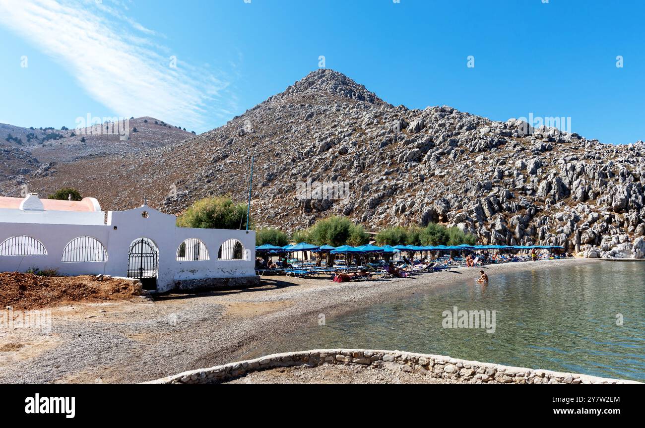Baia di San Giorgio Isole greche Simi Grecia Foto Stock
