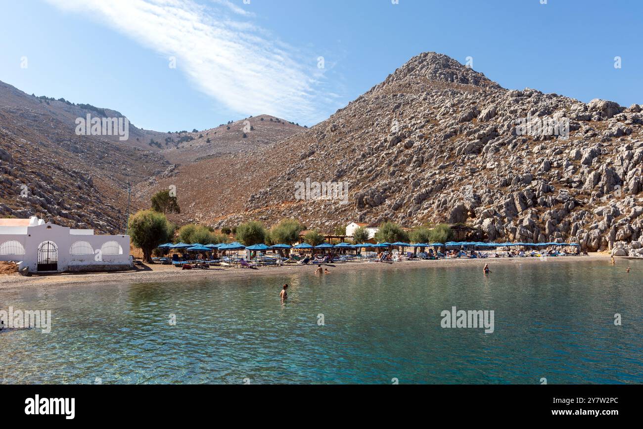 Baia di San Giorgio Isole greche Simi Grecia Foto Stock