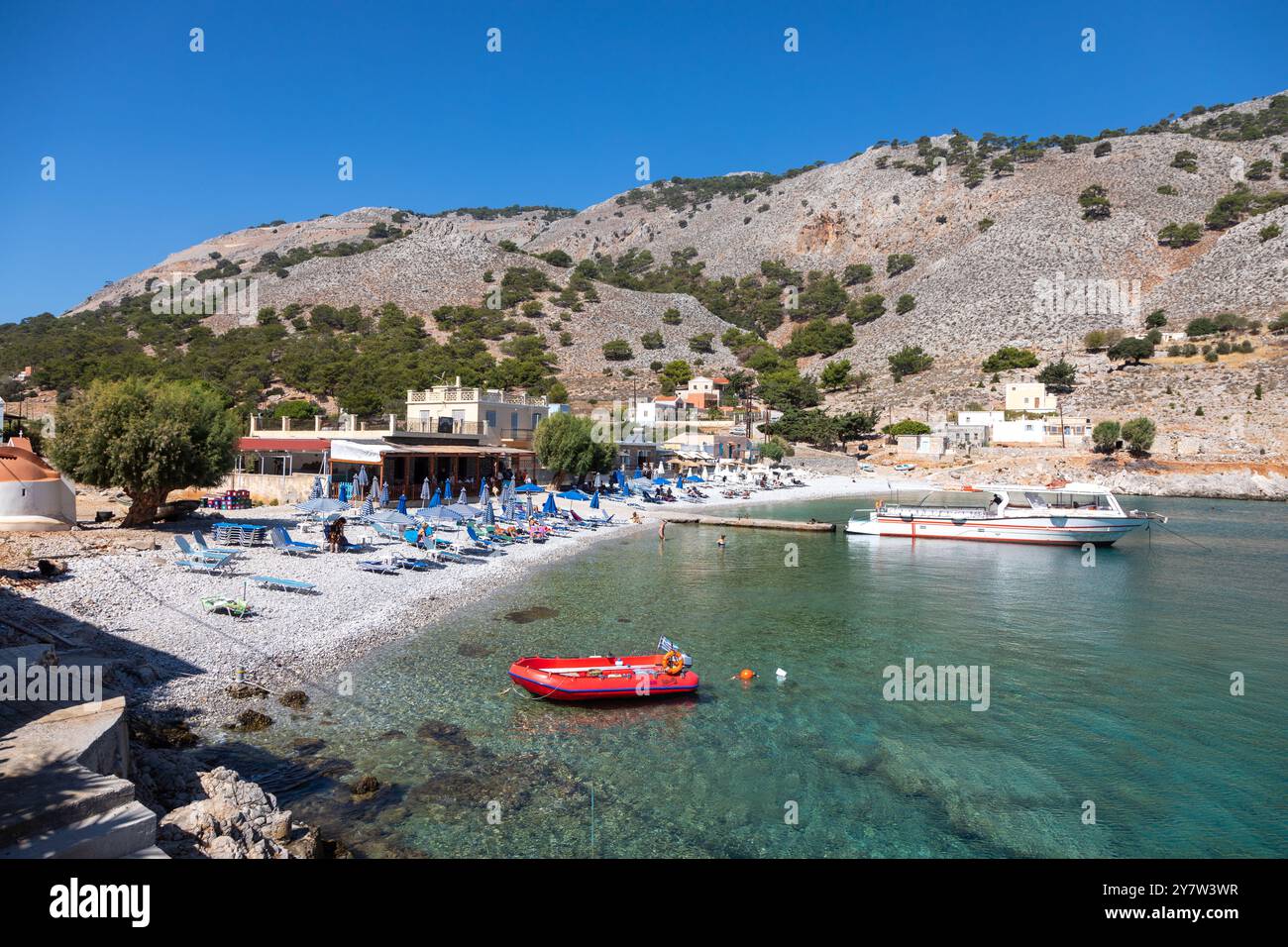 Marthounda Bay Symi Grecia Foto Stock