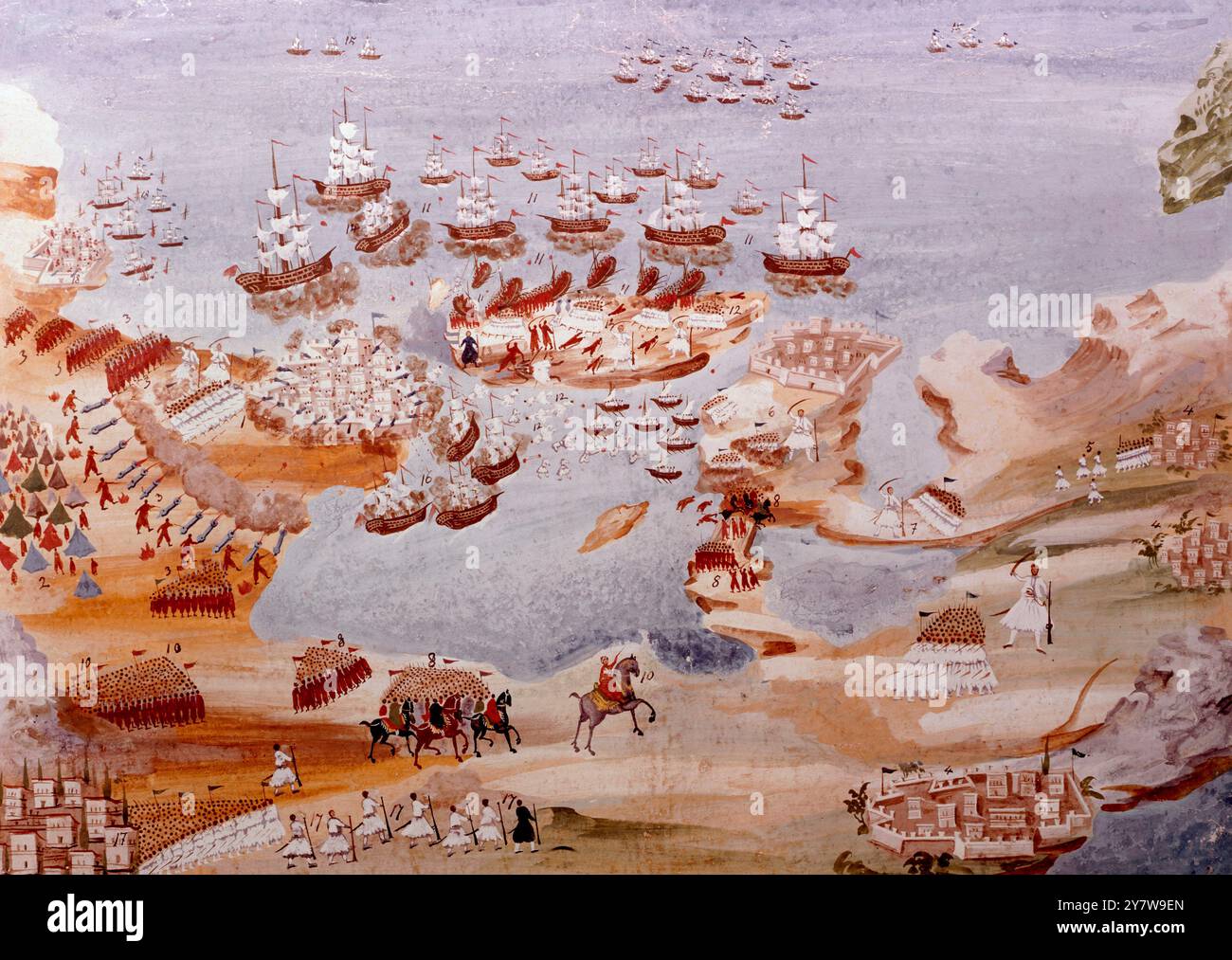 Seige di Neokastron - grande Guerra d'indipendenza ( 1821-1829 ) - come risultato la Grecia fu riconosciuta come regno indipendente dal Trattato di Costantinopoli nel luglio 1832 ©TopFoto Foto Stock