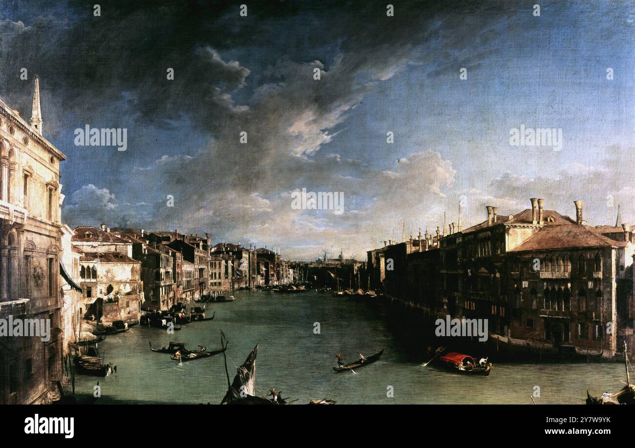 Il Canal grande verso Rialto di Giovanni Antonio Canaletto (1697-1768) ©TopFoto Foto Stock