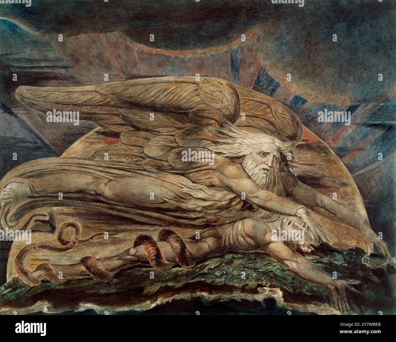 God Creating Adam di William Blake 1757 - 1827 British Romantic Writer and Painter and Illustrator ©2006 TopFoto Foto Stock