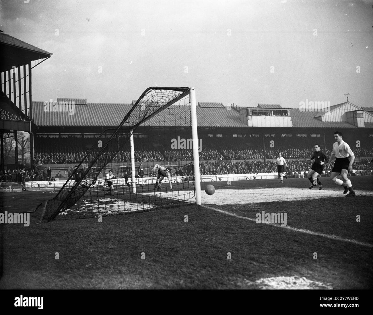 Giovane Inghilterra vs giovane Italia 19 gennaio 1955 Foto Stock