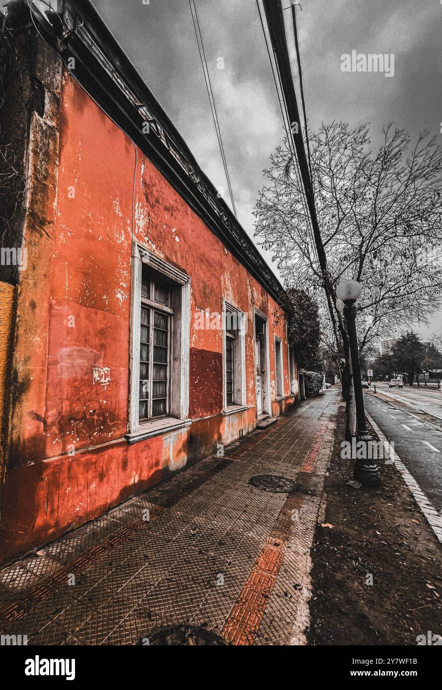 Passeggiando per le strade di Cerro Alegre, Valparaiso Foto Stock