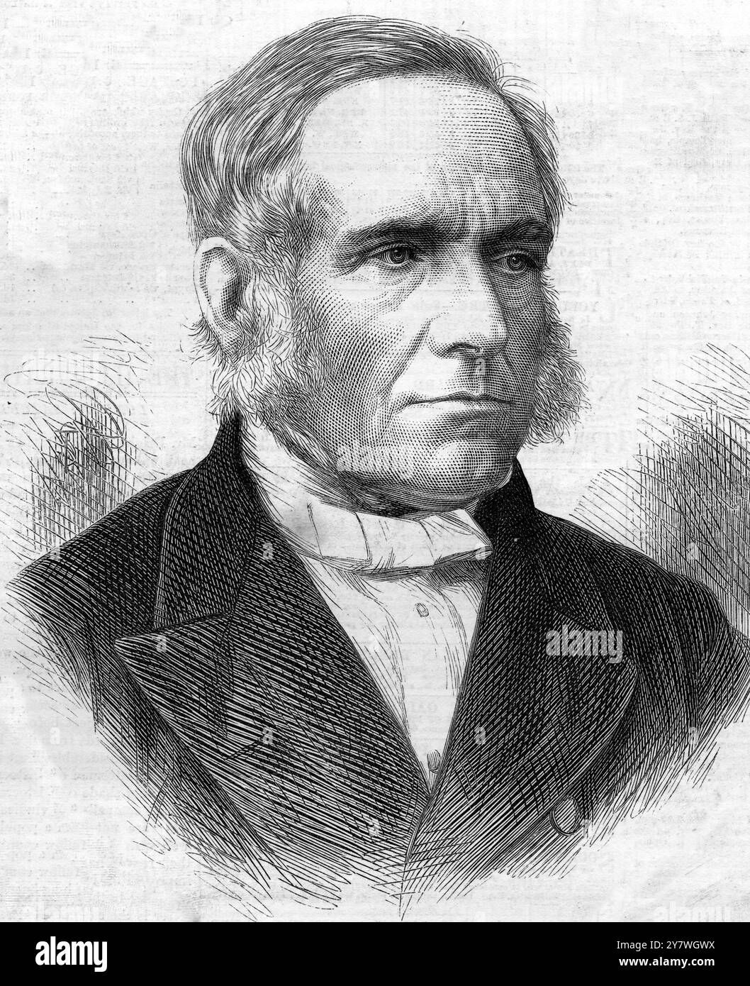 La tarda F. D Maurice . 13 aprile 1872 John Frederick Denison Maurice, noto anche come F. D. Maurice (29 agosto 1805 – 1 aprile 1872), è stato un teologo e socialista inglese. Foto Stock