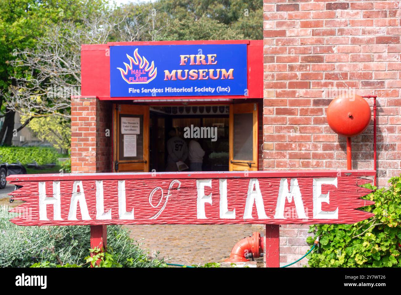 Hall of Flame Fire Museum, Ferrymead Heritage Park, Ferrymead, Christchurch (Ōtautahi), Canterbury, nuova Zelanda Foto Stock