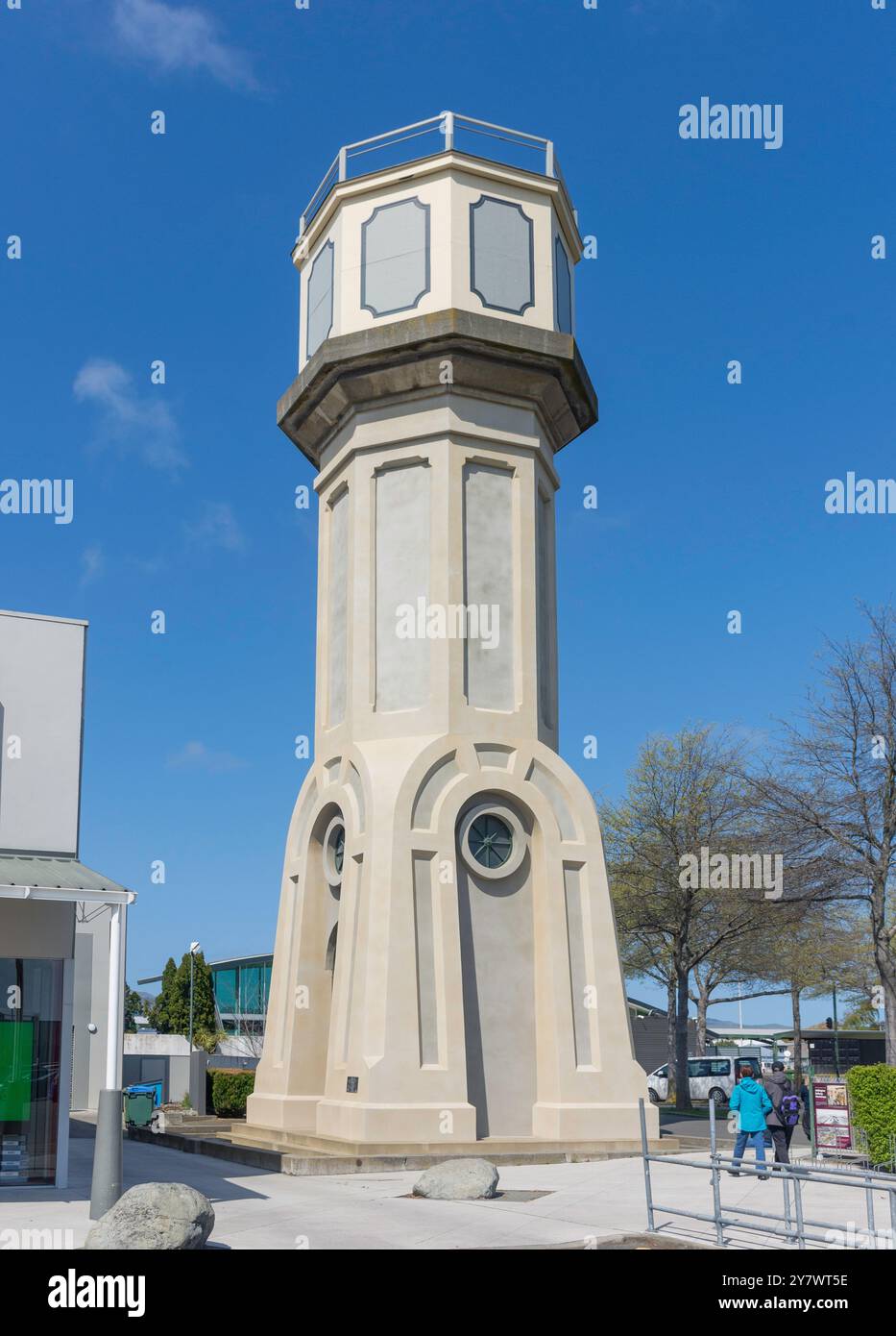 Addington Water Tower, Troup Drive, Addington, Christchurch (Ōtautahi), Canterbury, nuova Zelanda Foto Stock