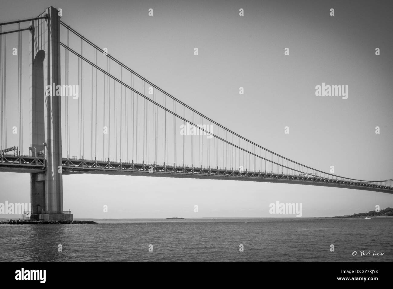 Il Verrazano Narrows Bridge collega Staten Island e Brooklyn a New York. Foto Stock