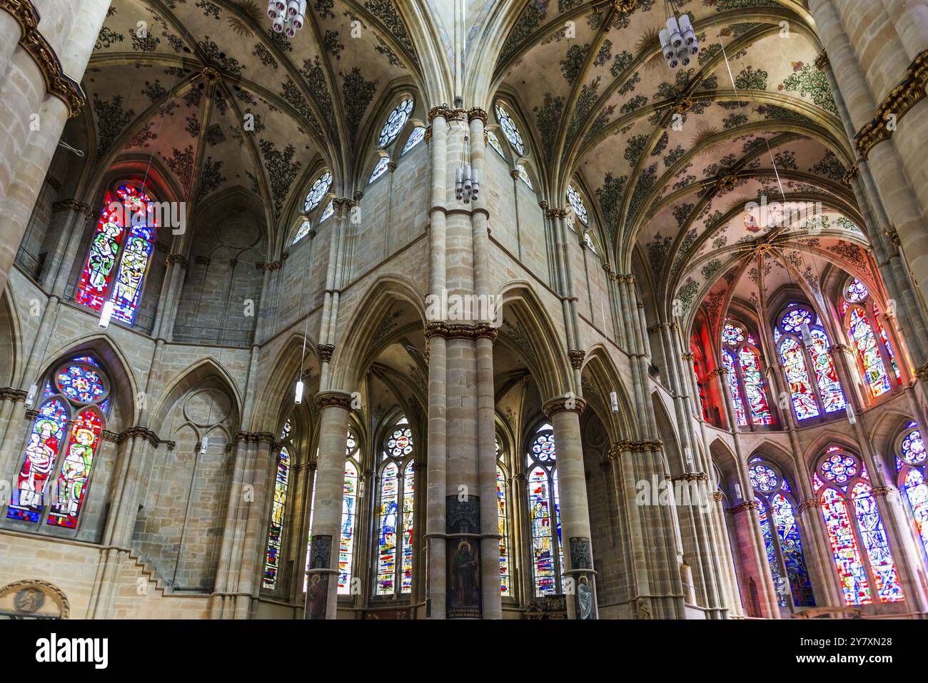 Vista interna, Chiesa di nostra Signora, sito patrimonio dell'umanità dell'UNESCO, Treviri, Renania-Palatinato, Germania, Europa Foto Stock